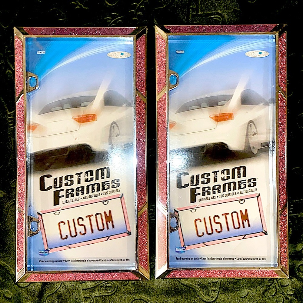 Pink Sparkly Car License Plate Frame Bundle
